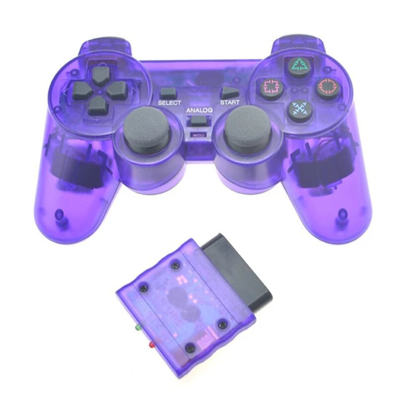 PS2 Transparent Wireless Gamepad Controller