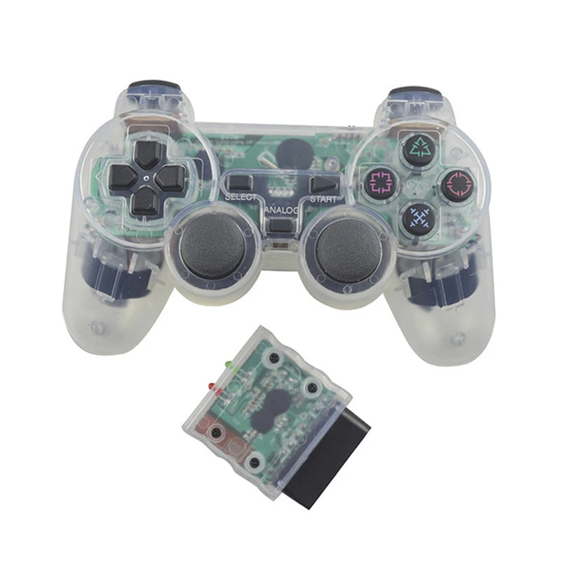 PS2 Transparent Wireless Gamepad Controller