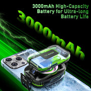 NEW JS85 Phone Silent Cooler Semiconductor Magnetic/ Back-clip Ice Freeze Cooling Radiator with 3000mAh Battery 3 Gears Display