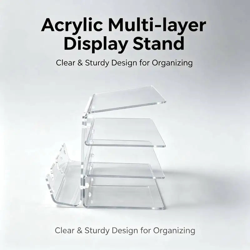Three-Tier Acrylic Keyboard Display Stand
