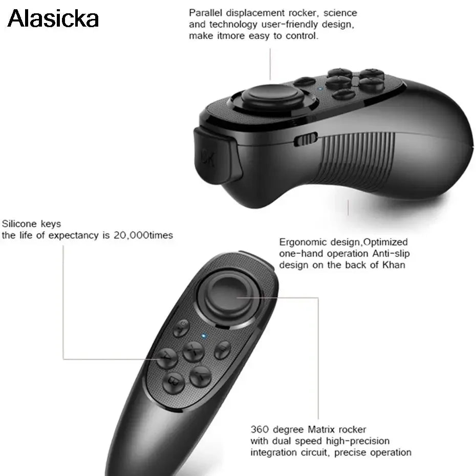 MOCUTE 052 Wireless Bluetooth VR Joystick Gamepad Remote Controller for Android IOS Phone PC TV Box 3D Virtual Reality Glasses