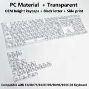 Transparent RGB Mechanical Keyboard Keycaps