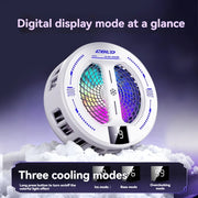 NEW Semiconductor Magnetic Clip Phone Cooler with Digital Display Temperature RGB Lights Compatible for Iphone Samsung Xiaomi