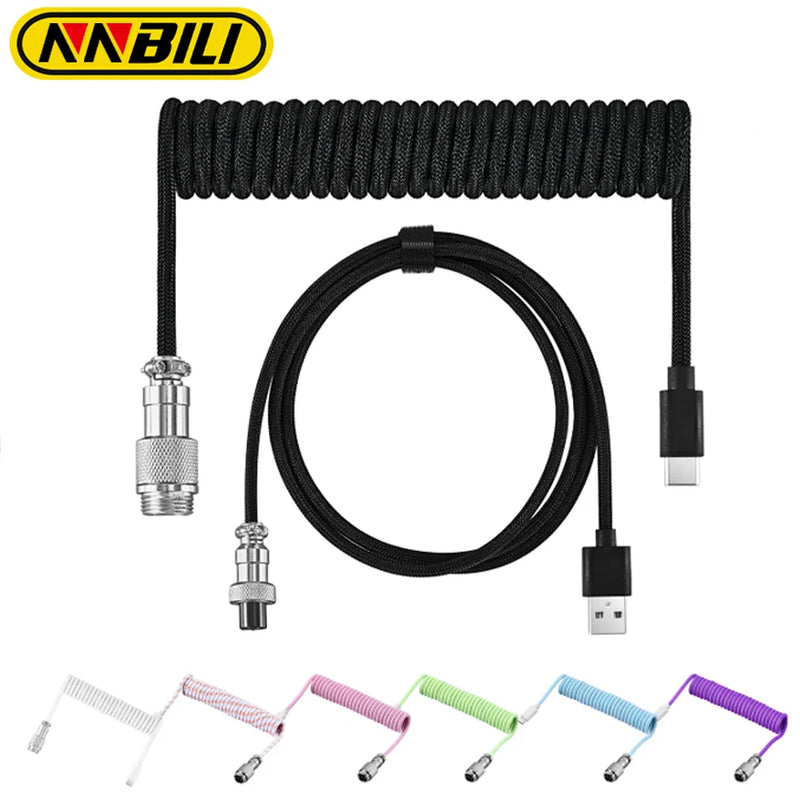 NNBILI Coiled Type-C Keyboard Cable