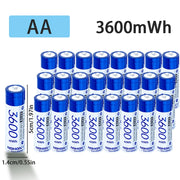 NOHON 1.5V Li-ion Rechargeable AA Batteries Bulk 3600mWh High Capacity Long Lasting AA AAA Battery Charging Battery Charger
