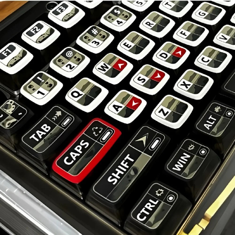 125-Key Transparent Anime Pudding Keycaps