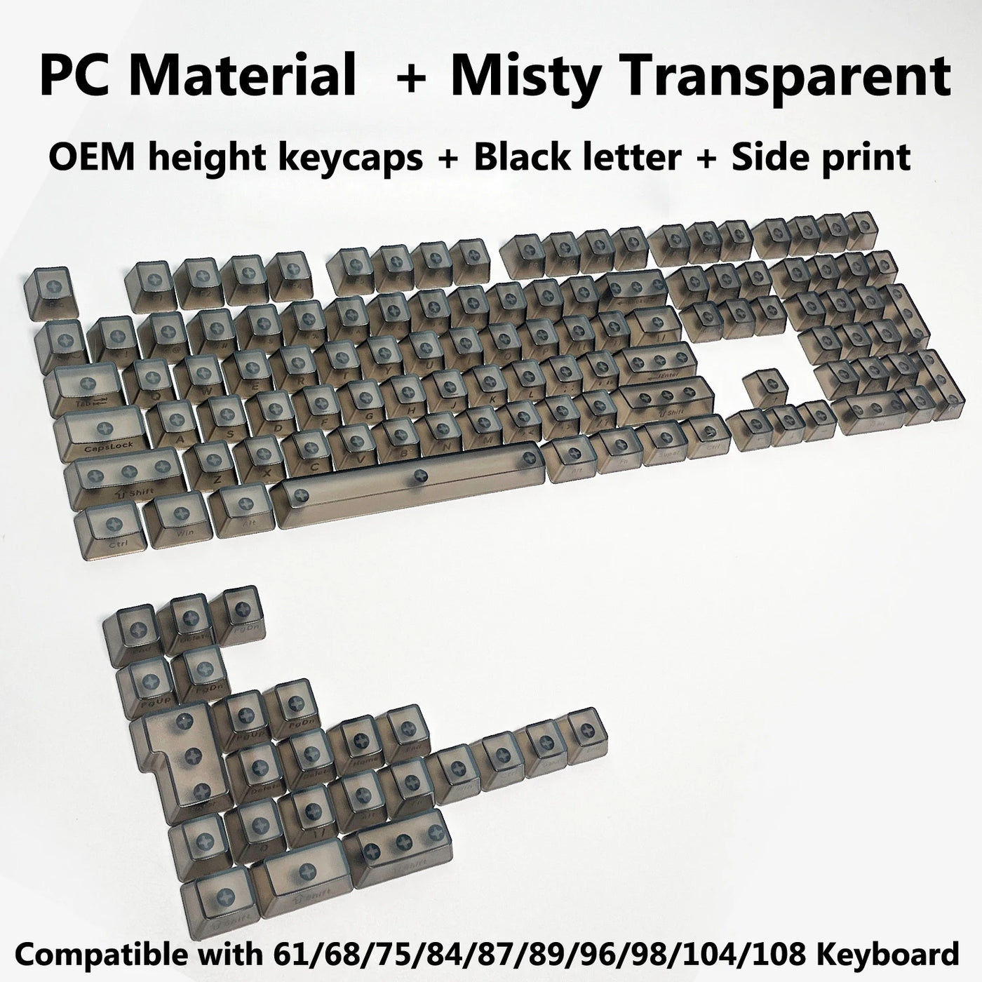 Transparent RGB Mechanical Keyboard Keycaps