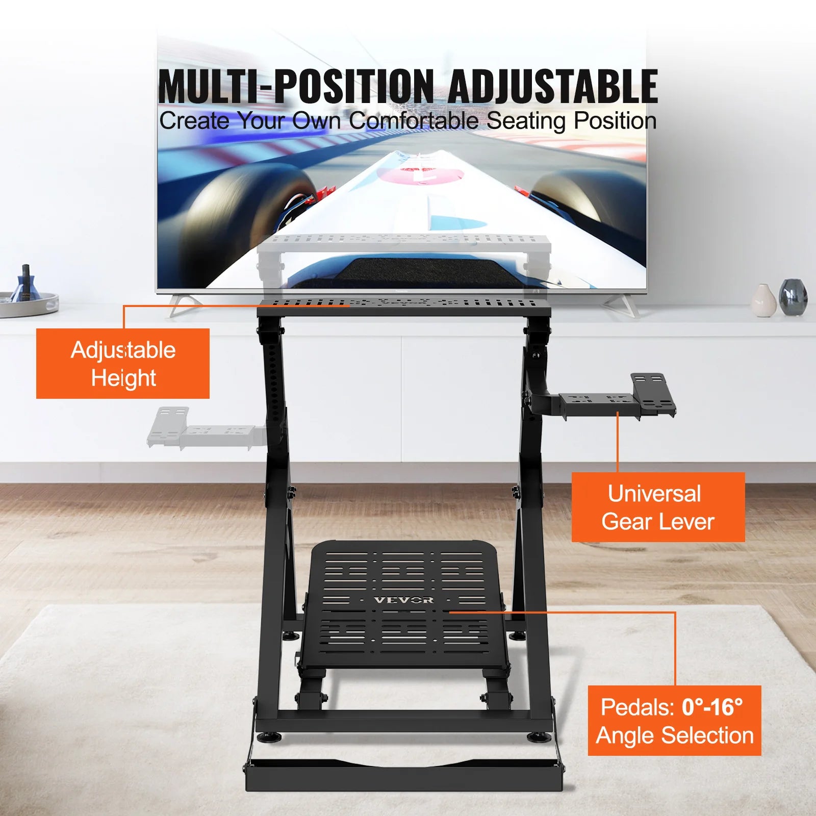 Foldable Adjustable Racing Wheel Stand