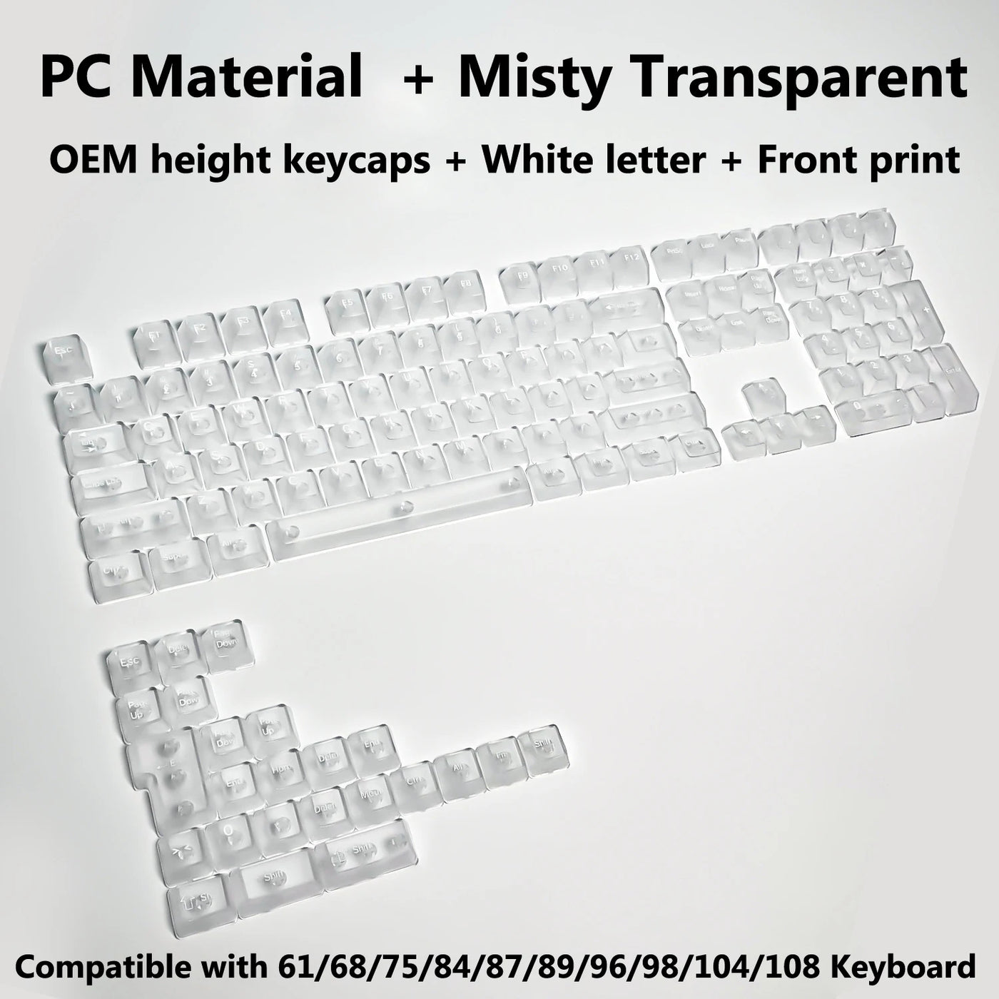 Transparent RGB Mechanical Keyboard Keycaps