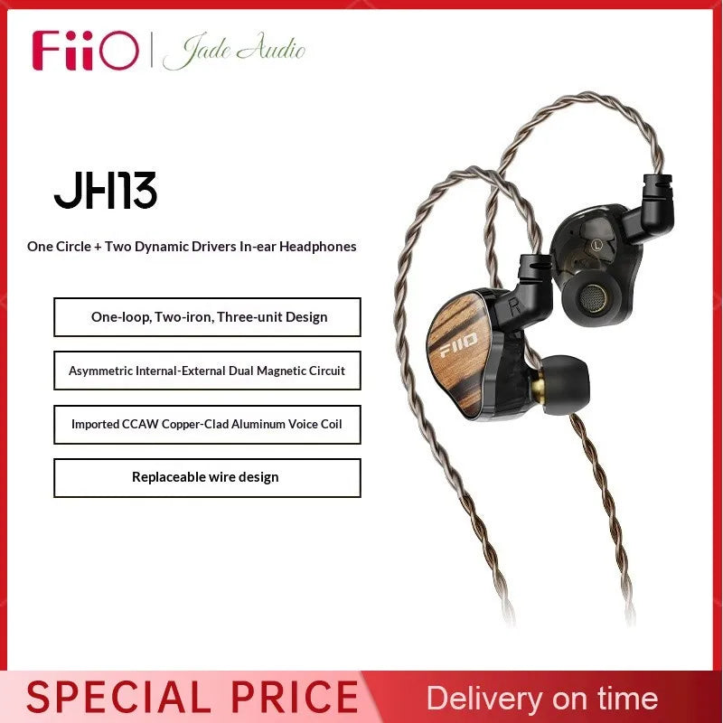 FiiO JH13 Hybrid Wired Earphones
