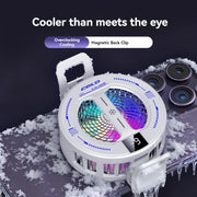 NEW Semiconductor Magnetic Clip Phone Cooler with Digital Display Temperature RGB Lights Compatible for Iphone Samsung Xiaomi