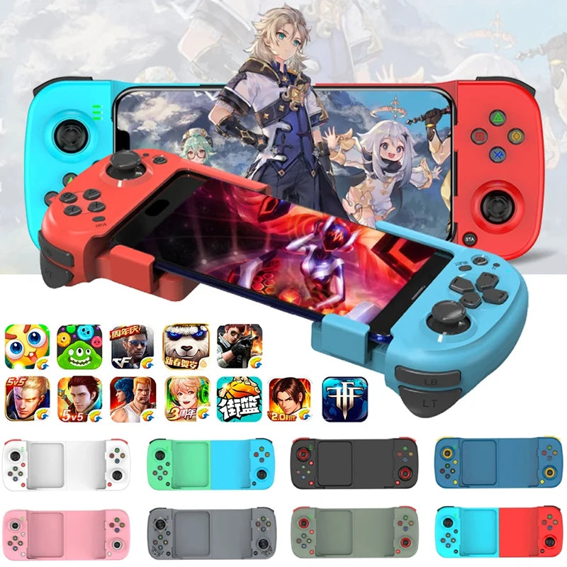 D3 Wireless Bluetooth 5.0 Game Controller Type-C Telescopic Gamepad Joystick For Android IOS for Switch PC Video Game Controller