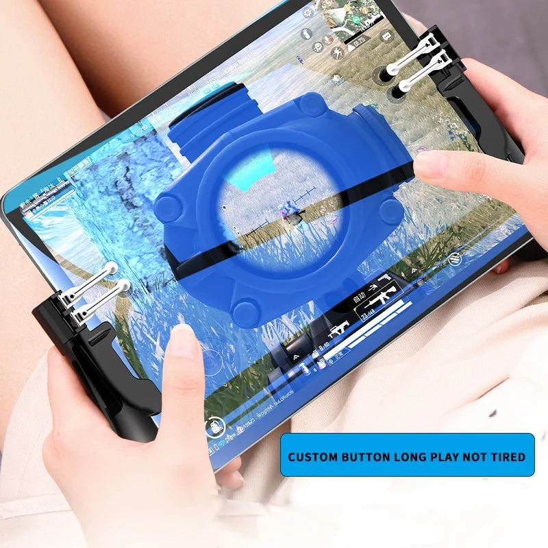 B29C-for PUBG Controller Six Finger Pubg Mobile Trigger Gamepad Grip L R Fire Aim Button Joystick for Ipad Tablet FPS Handle