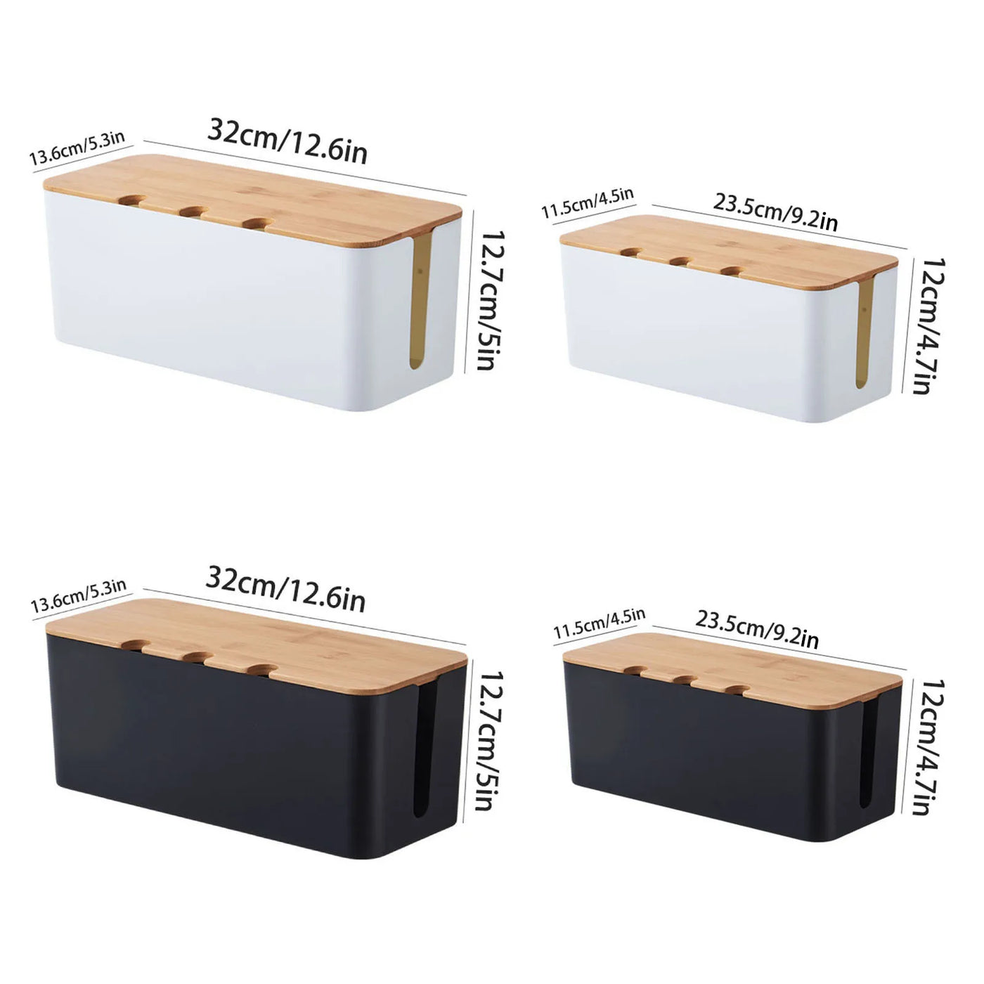 Wooden-Style Cable Management Box