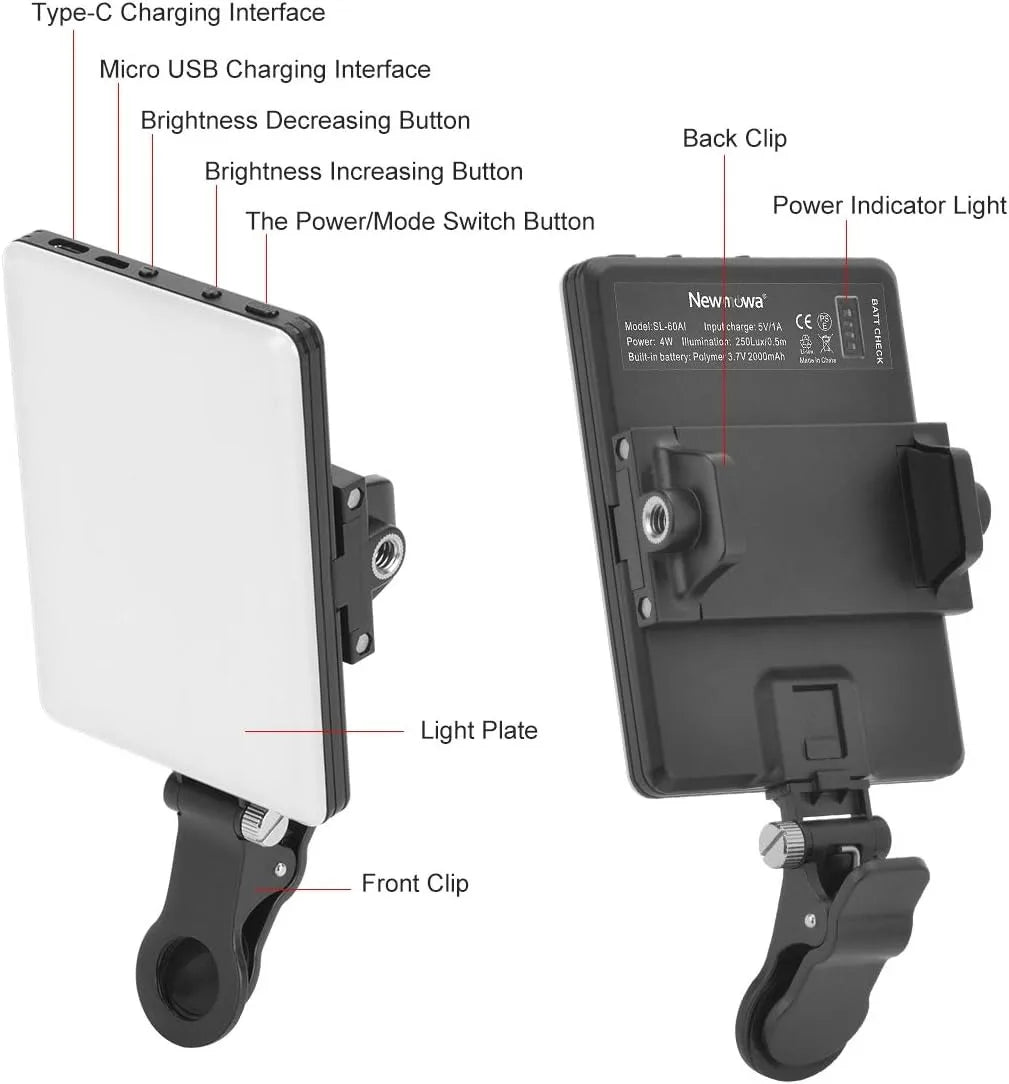 Clip-On LED Selfie Video Light