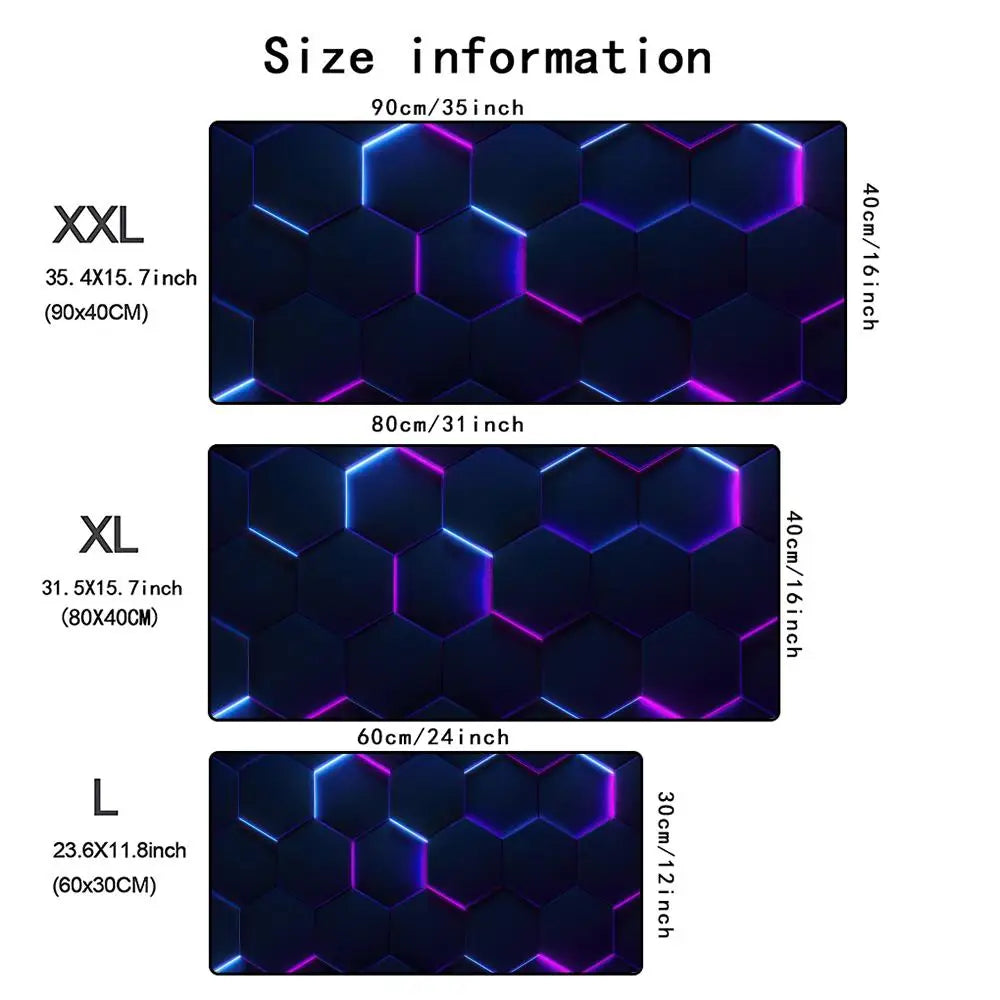 Geometric XXL Non-Slip Gaming Mousepad