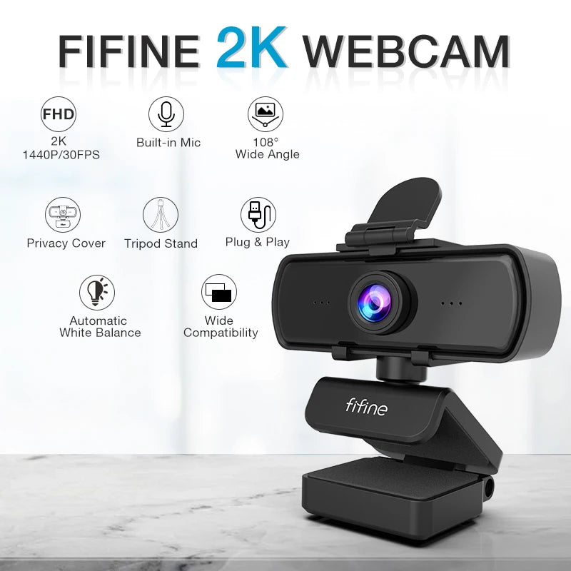 FIFINE K420 1440p USB Webcam