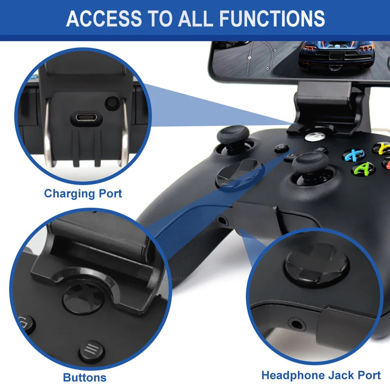 Mobile Phone Clip Stand Compatible for Xbox Series S X Controller Mount Holder Handle Bracket For Xbox Series S/X Gamepad