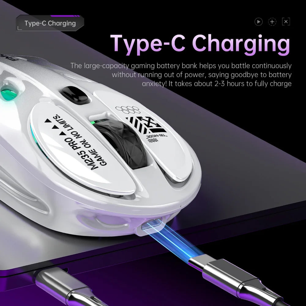 Tri-Mode Rechargeable RGB Gaming Mouse