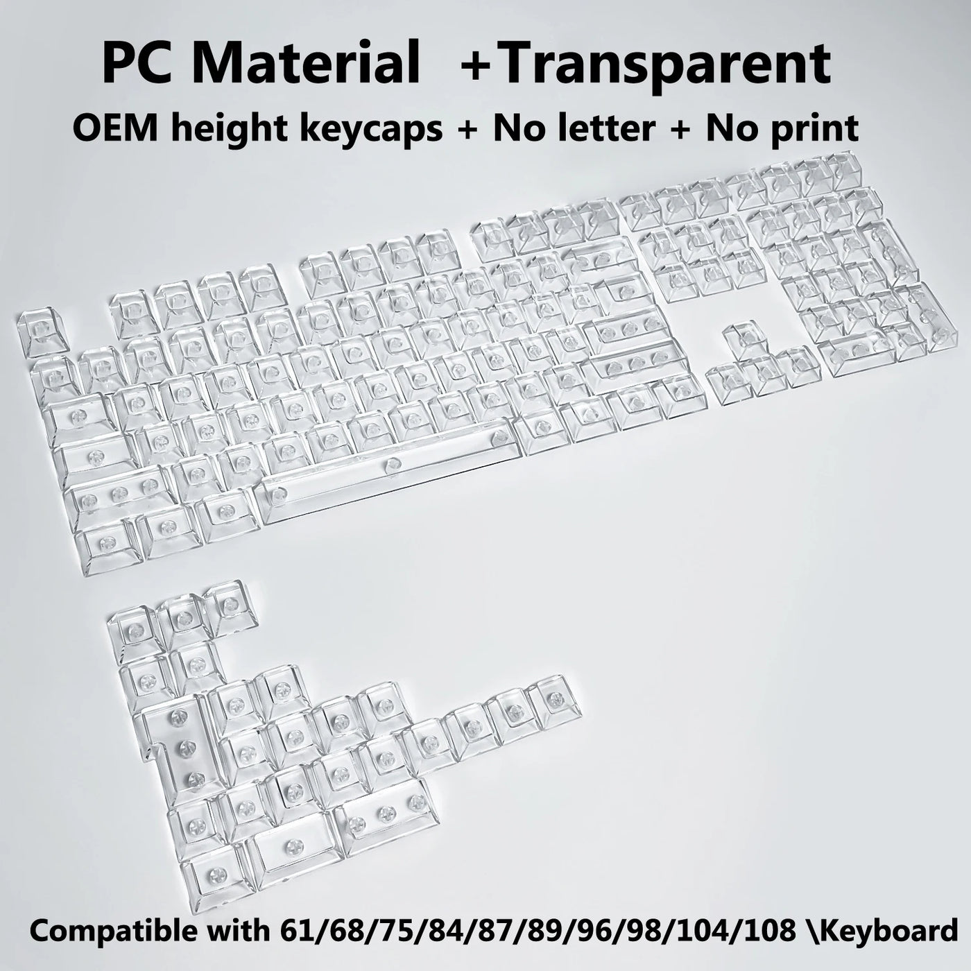 Transparent RGB Mechanical Keyboard Keycaps