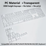 Transparent RGB Mechanical Keyboard Keycaps