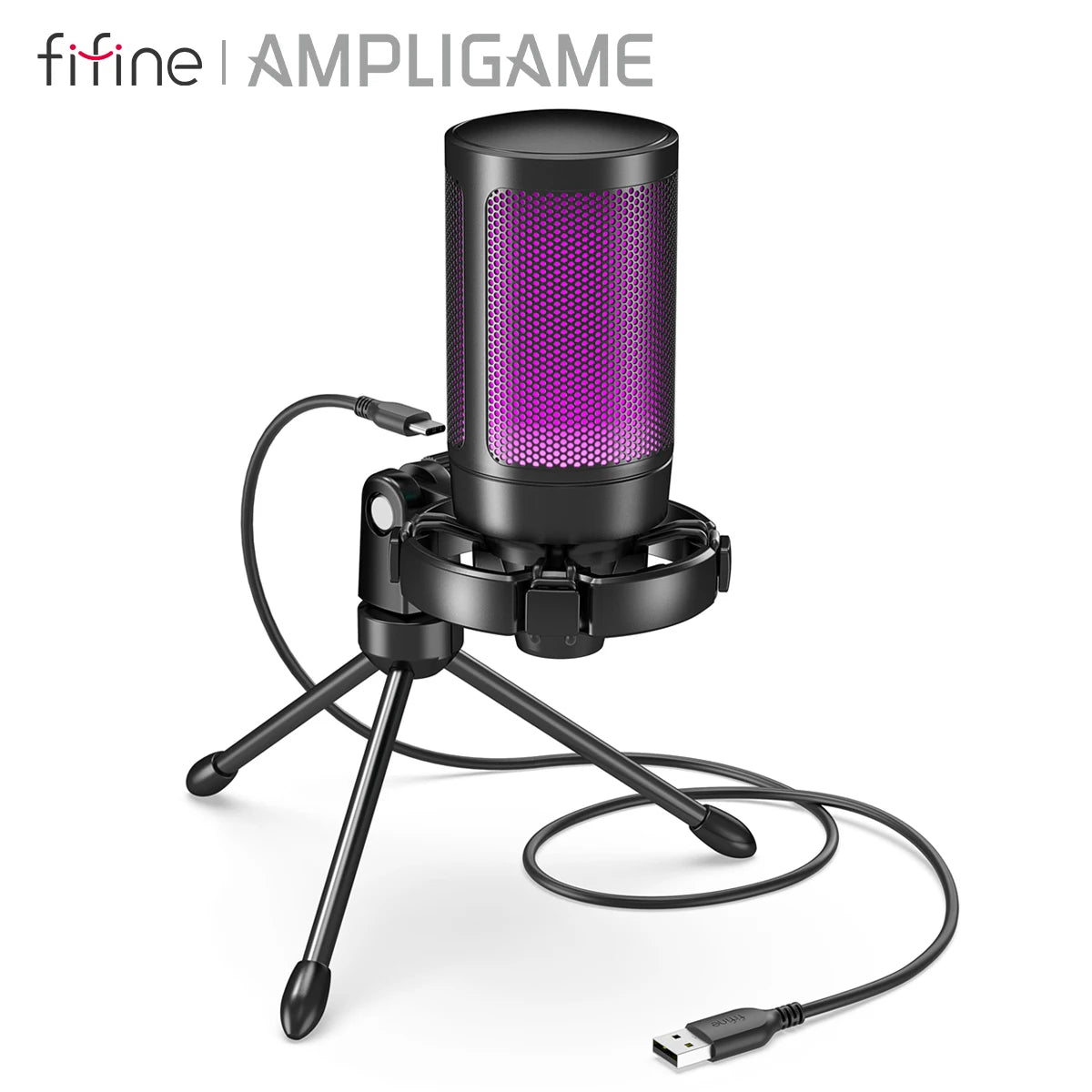 FIFINE A2 RGB Gaming Microphone