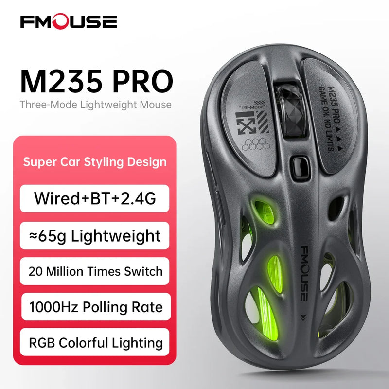 Tri-Mode Rechargeable RGB Gaming Mouse