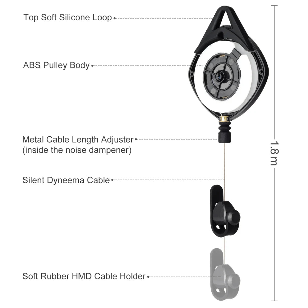 Retractable VR Cable Pulley System