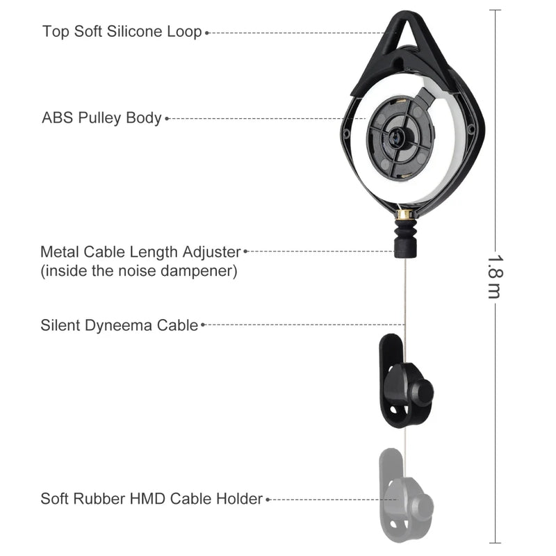 Retractable VR Cable Pulley System