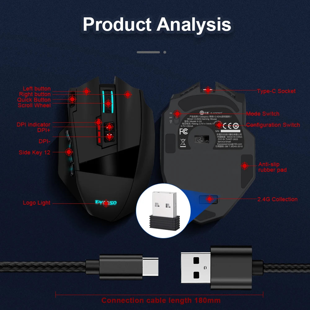 E-YOOSO X33 Programmable Gaming Mouse