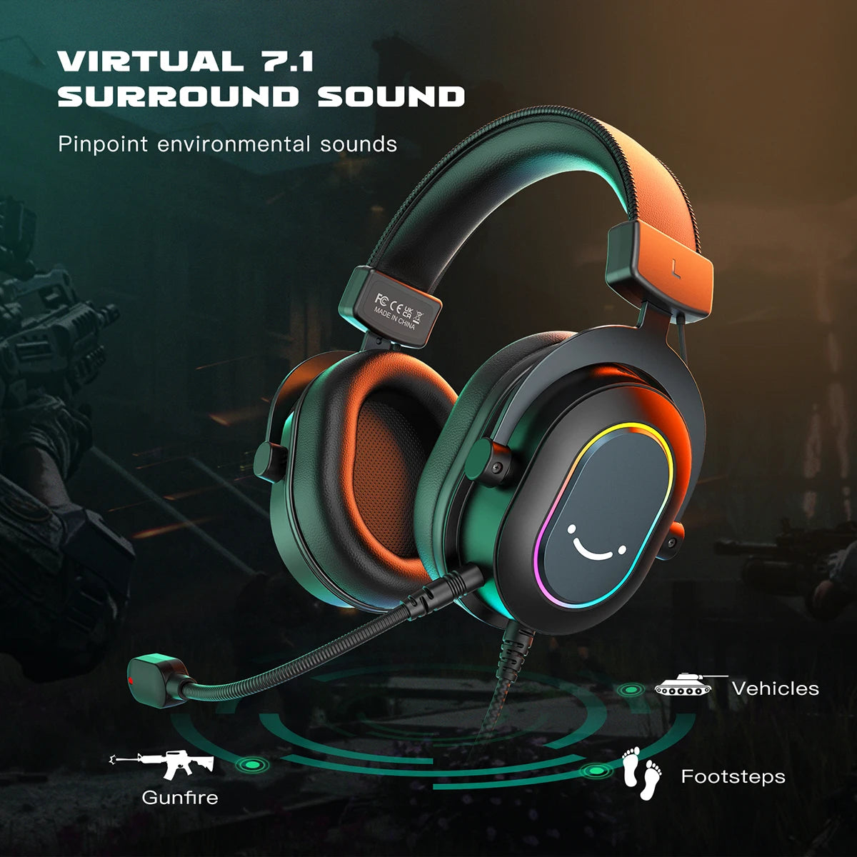 FIFINE 7.1 RGB Gaming Headset