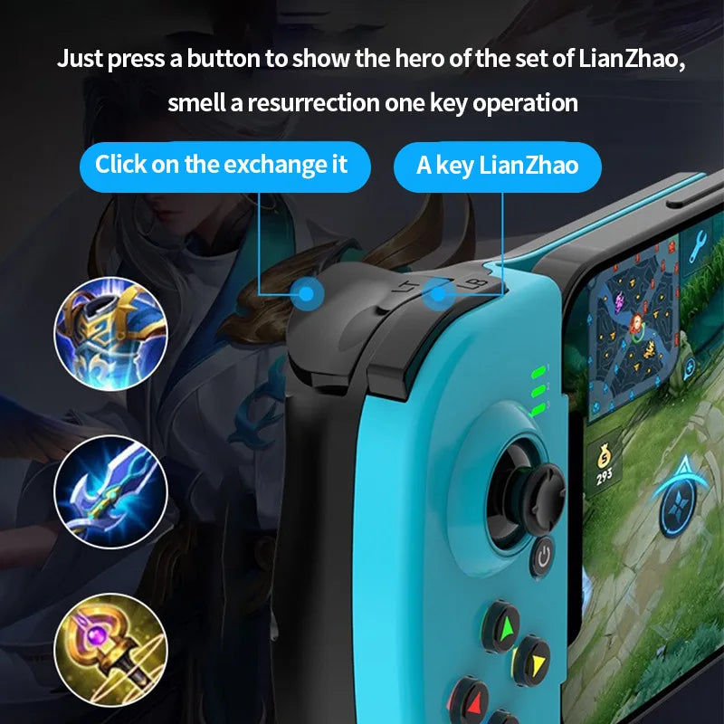 D3 Wireless Bluetooth 5.0 Game Controller Type-C Telescopic Gamepad Joystick For Android IOS for Switch PC Video Game Controller