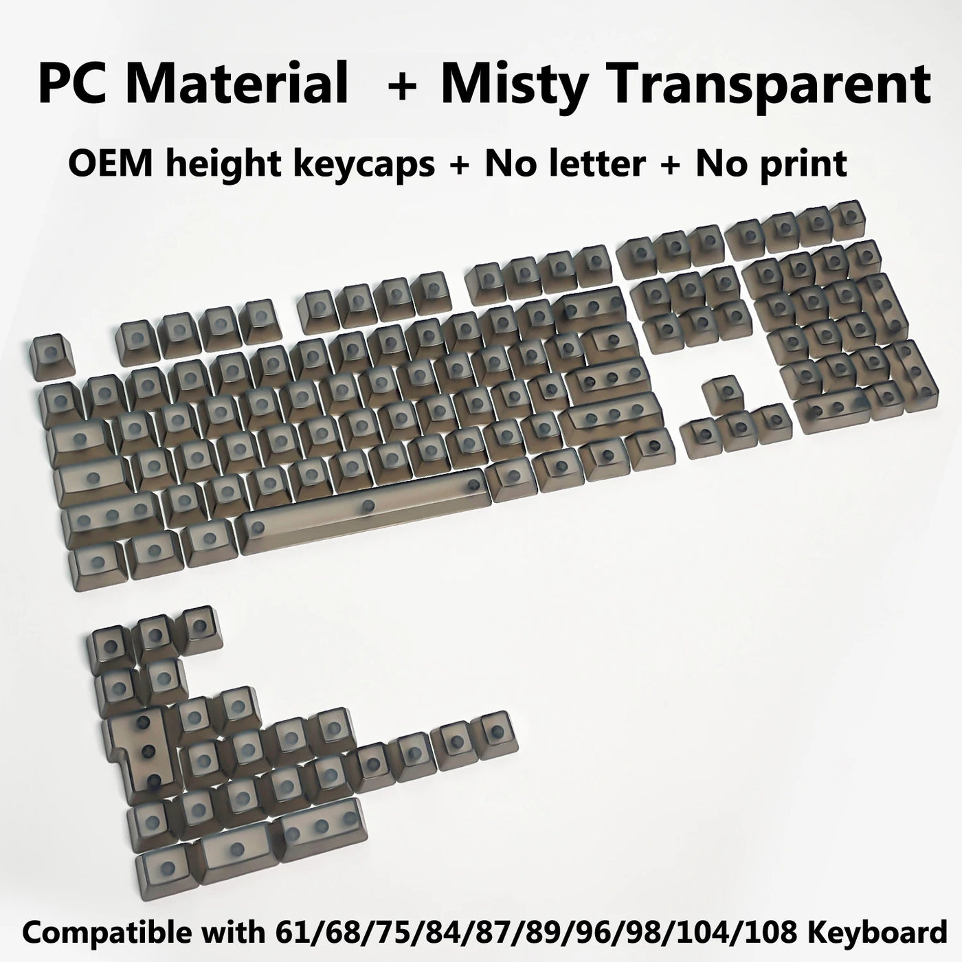 Transparent RGB Mechanical Keyboard Keycaps