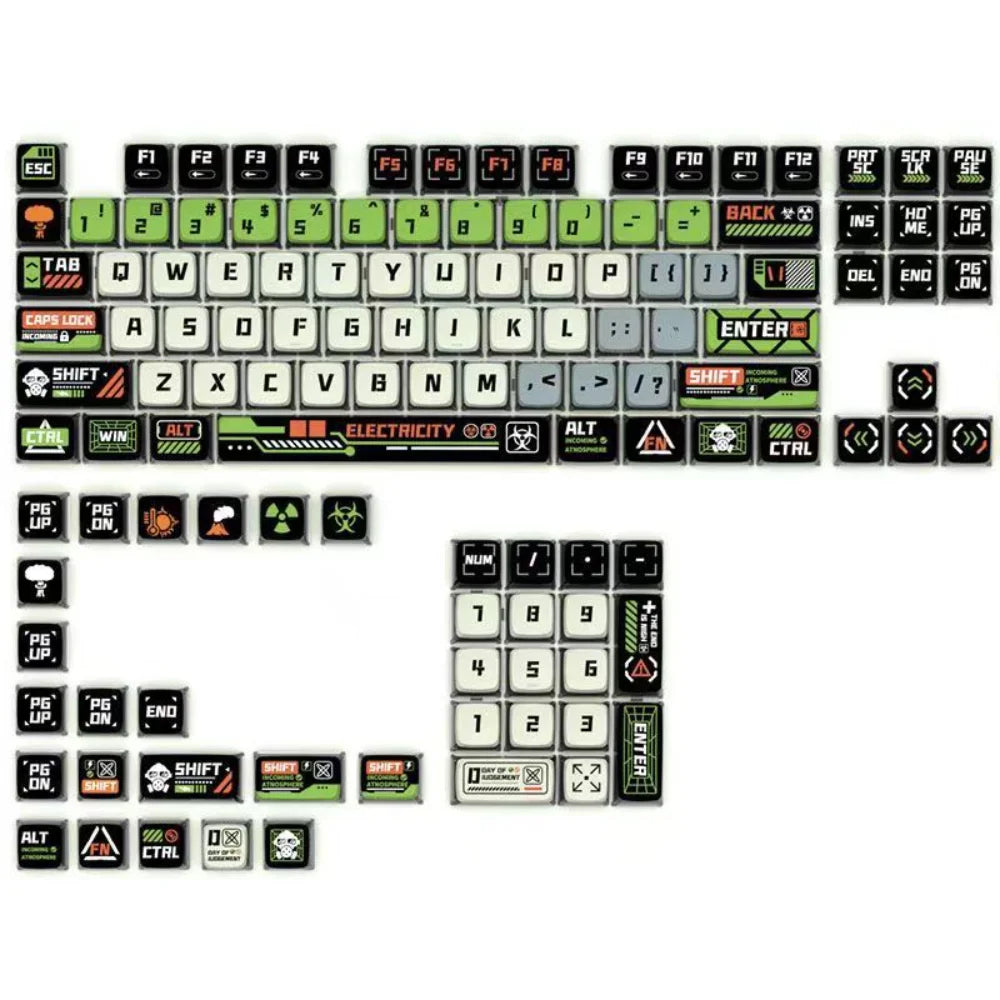 125-Key Transparent Anime Pudding Keycaps