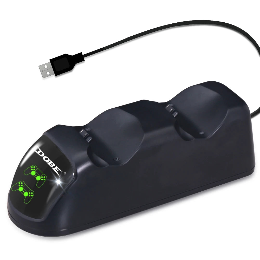 PS4 Controller Charger Dock,P4 Dual Controller Charging Station, PS4 Controller Accessories Black