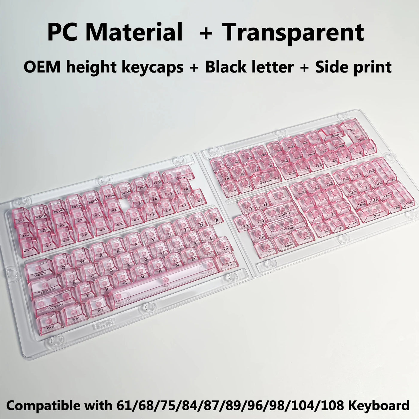 Transparent RGB Mechanical Keyboard Keycaps
