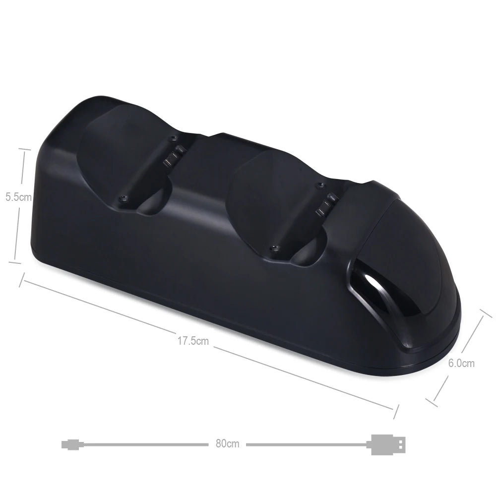 PS4 Controller Charger Dock,P4 Dual Controller Charging Station, PS4 Controller Accessories Black
