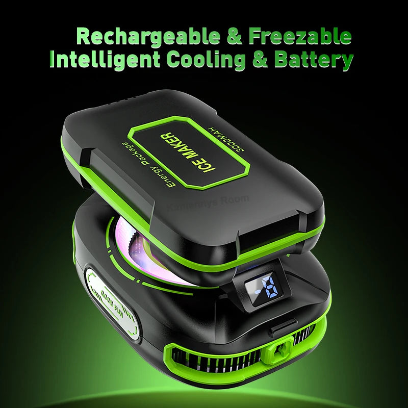NEW JS85 Phone Silent Cooler Semiconductor Magnetic/ Back-clip Ice Freeze Cooling Radiator with 3000mAh Battery 3 Gears Display