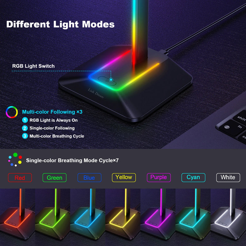 New Bee RGB Headphone Stand