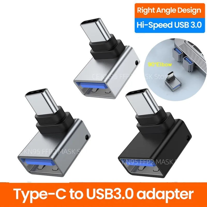 Right-Angle USB-C USB Adapter
