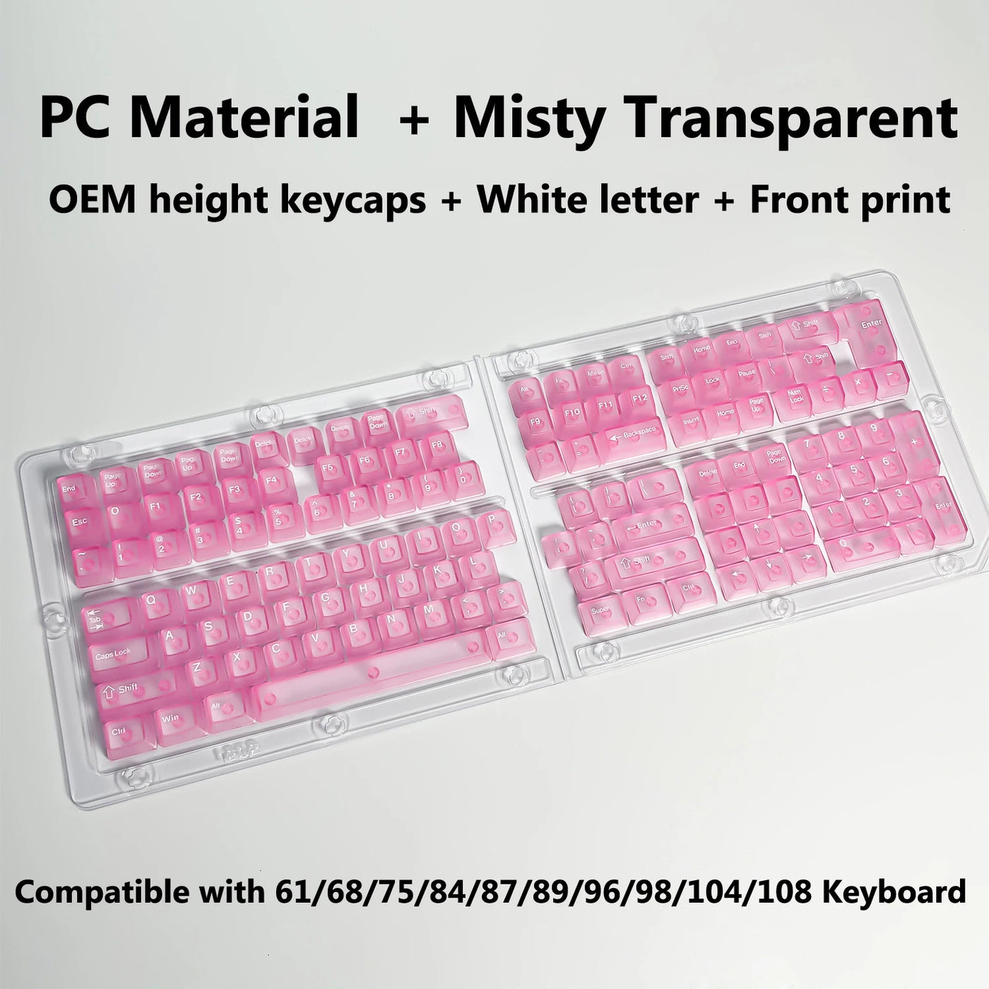 Transparent RGB Mechanical Keyboard Keycaps