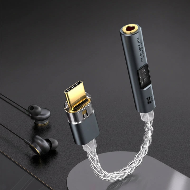 USB Type C to 3.5 mm Jack Adapter Headphone Amp HiFi DAC USB C Audio AUX Converter Decoder CX31993 MAX97220 PCM 32Bit 384KHz