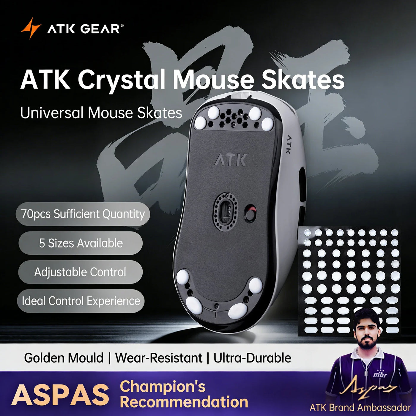 ATK PTFE Universal Mouse Skates