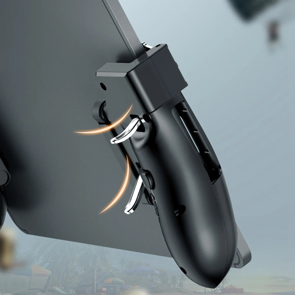 B29C-for PUBG Controller Six Finger Pubg Mobile Trigger Gamepad Grip L R Fire Aim Button Joystick for Ipad Tablet FPS Handle