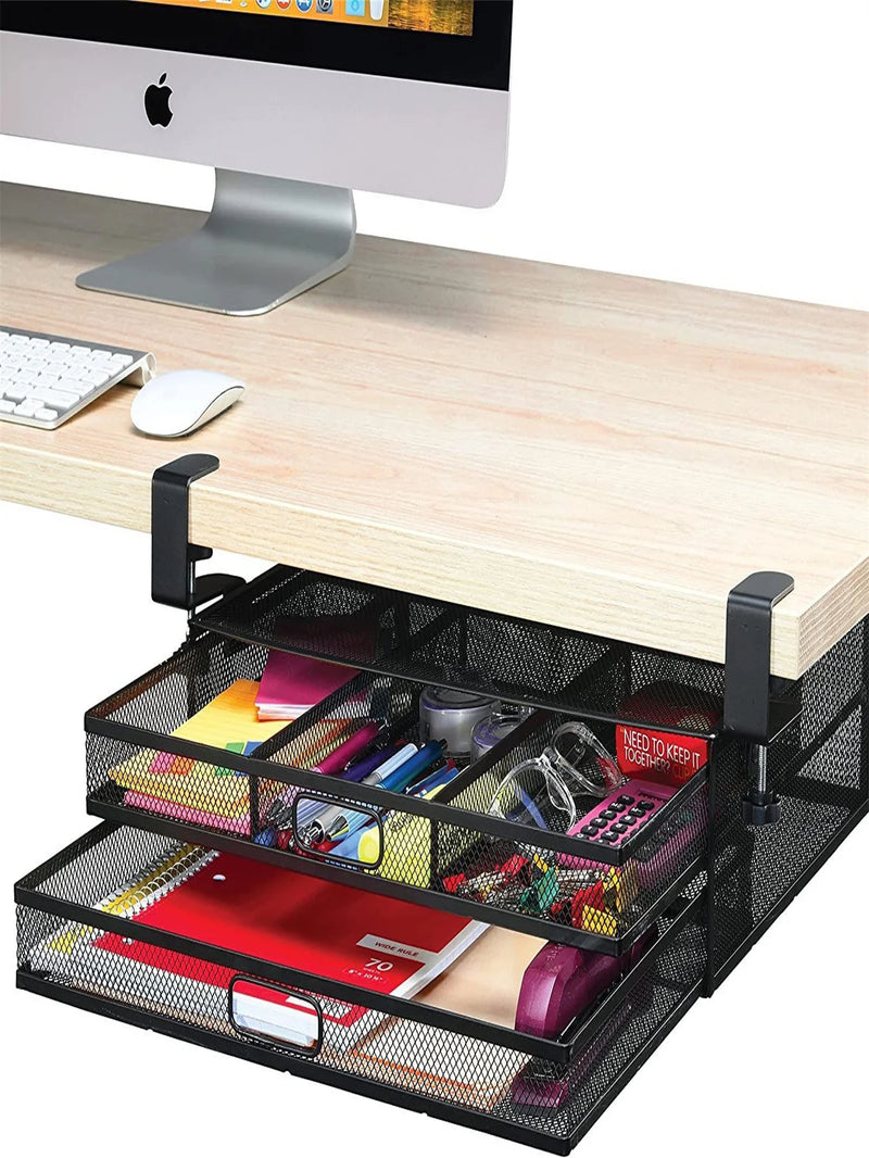 Clip-On Mesh Desk Drawers