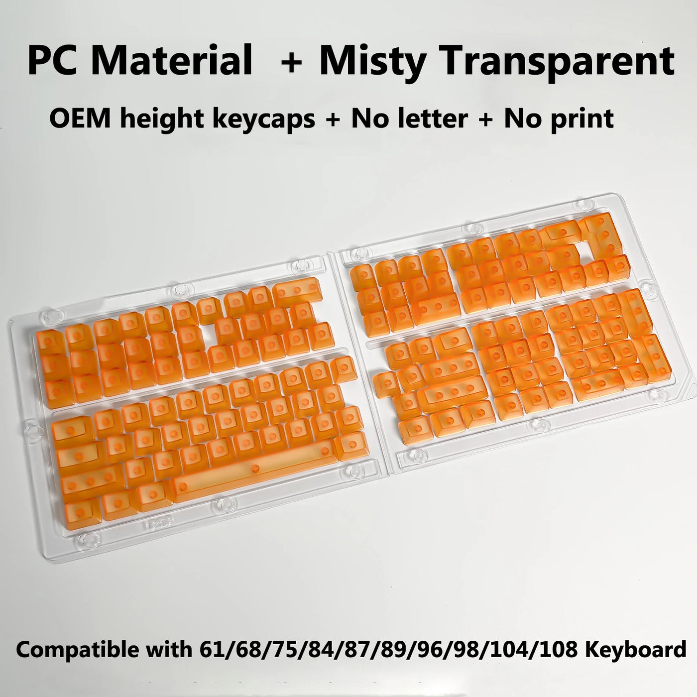Transparent RGB Mechanical Keyboard Keycaps
