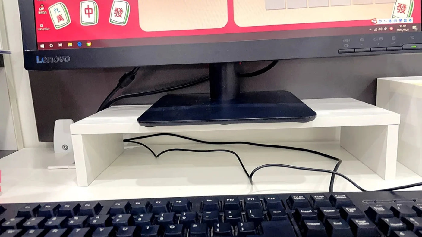 Ergonomic Monitor Riser Organizer