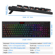 REDRAGON K618 Tri-Mode Mechanical Keyboard
