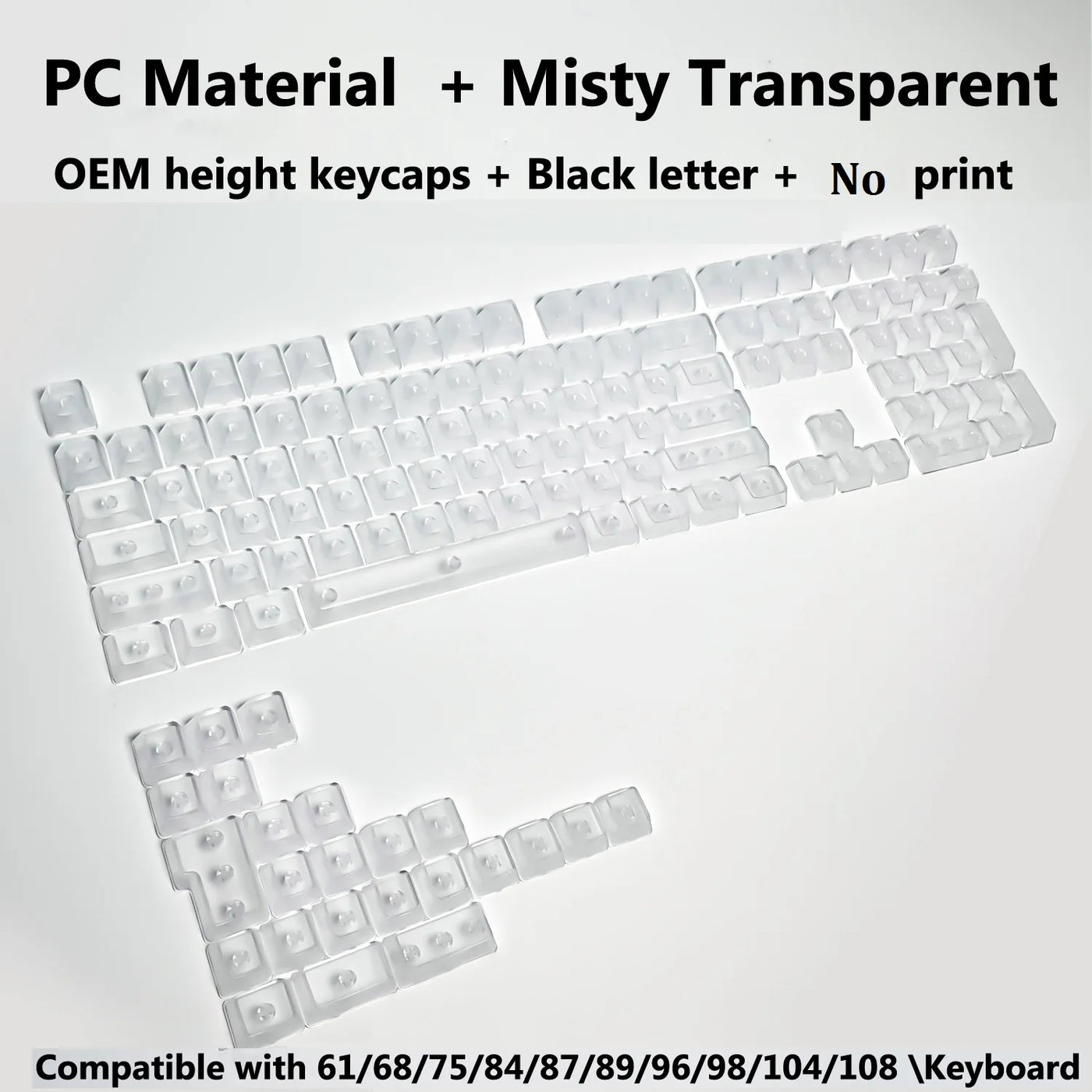 Transparent RGB Mechanical Keyboard Keycaps
