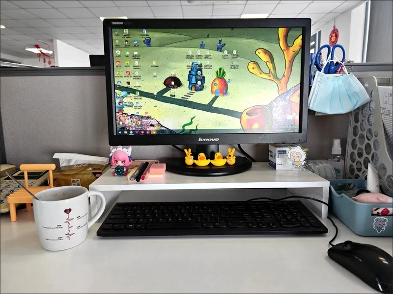 Ergonomic Monitor Riser Organizer